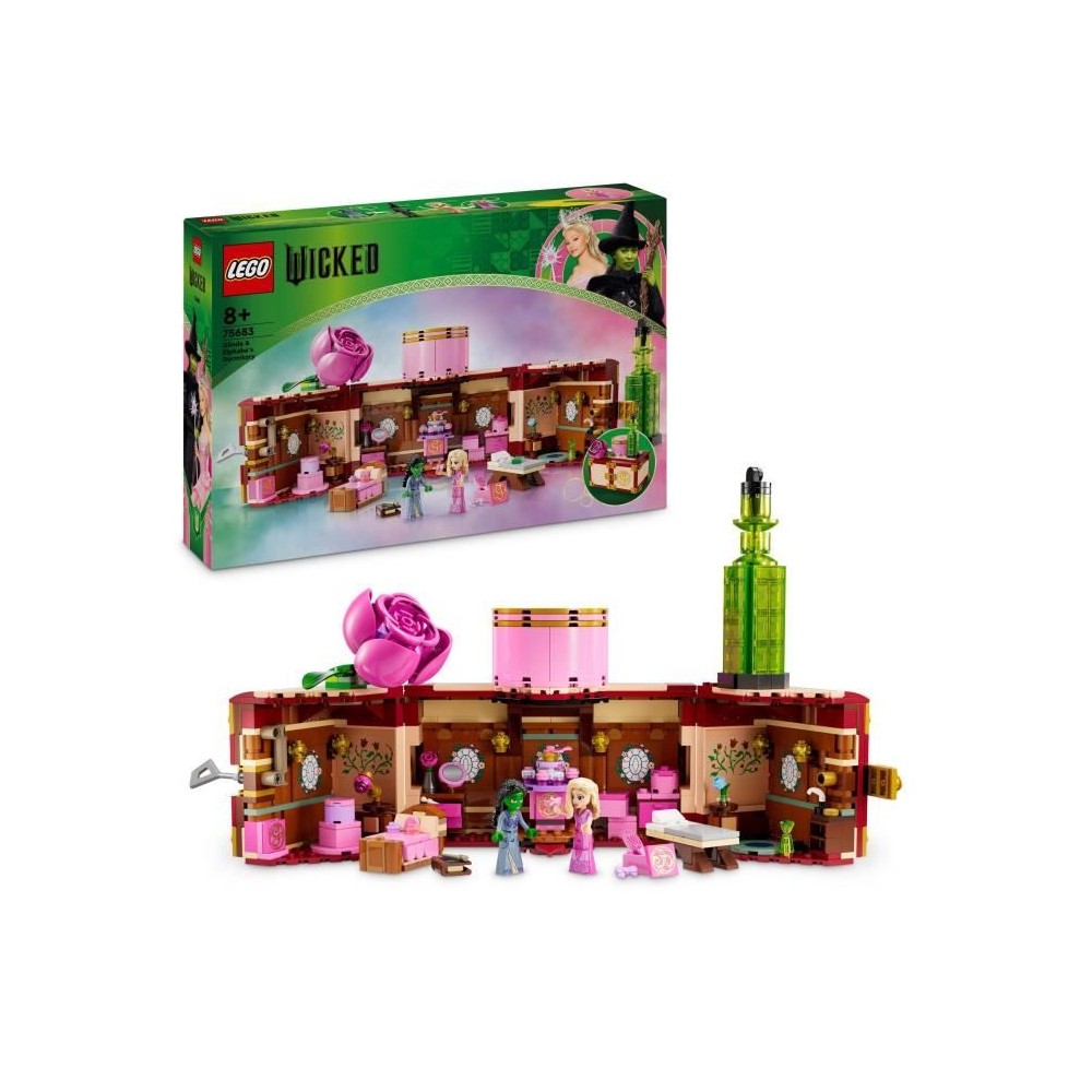 LEGO Wicked 75683 Le Dortoir de Glinda et d'Elphaba - Modele Collector avec Mini-poupées