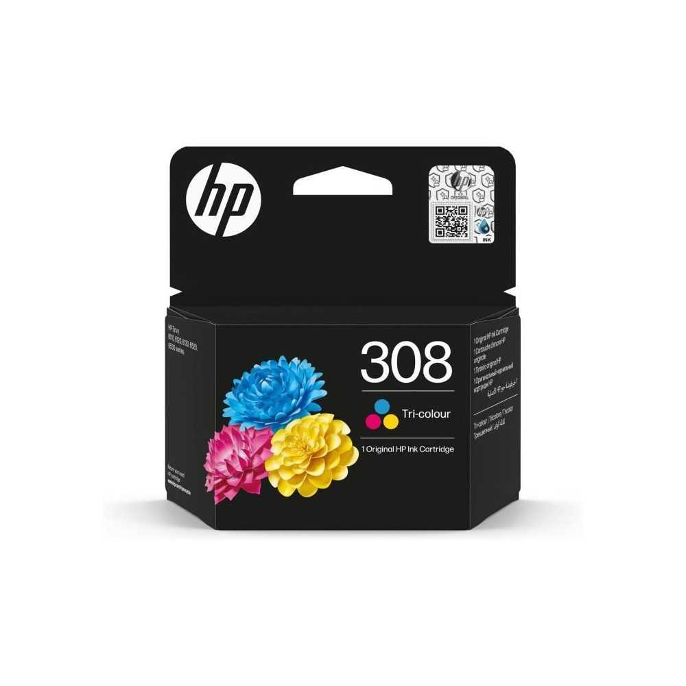 Cartouche d'encre HP 308 authentique tricolore (7FP20UE) pour HP Envy