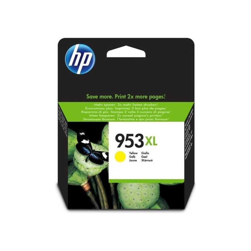 HP 953XL Cartouche d'encre jaune grande capacité authentique (F6U18AE