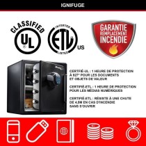 Coffre-fort - MASTER LOCK - LFW123FTC - Ignifuge et Etanche - XL 33,6 Litres - Combinaison Electronique