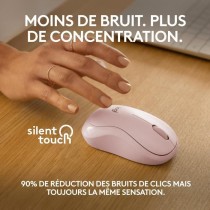 Souris Logitech M240 Souris Bluetooth, Sans fil, Compacte, Portable, Suivi fluide - Rose