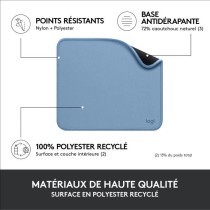 Tapis de souris - Logitech - Série Studio - Glissement facile - Bleu Gris