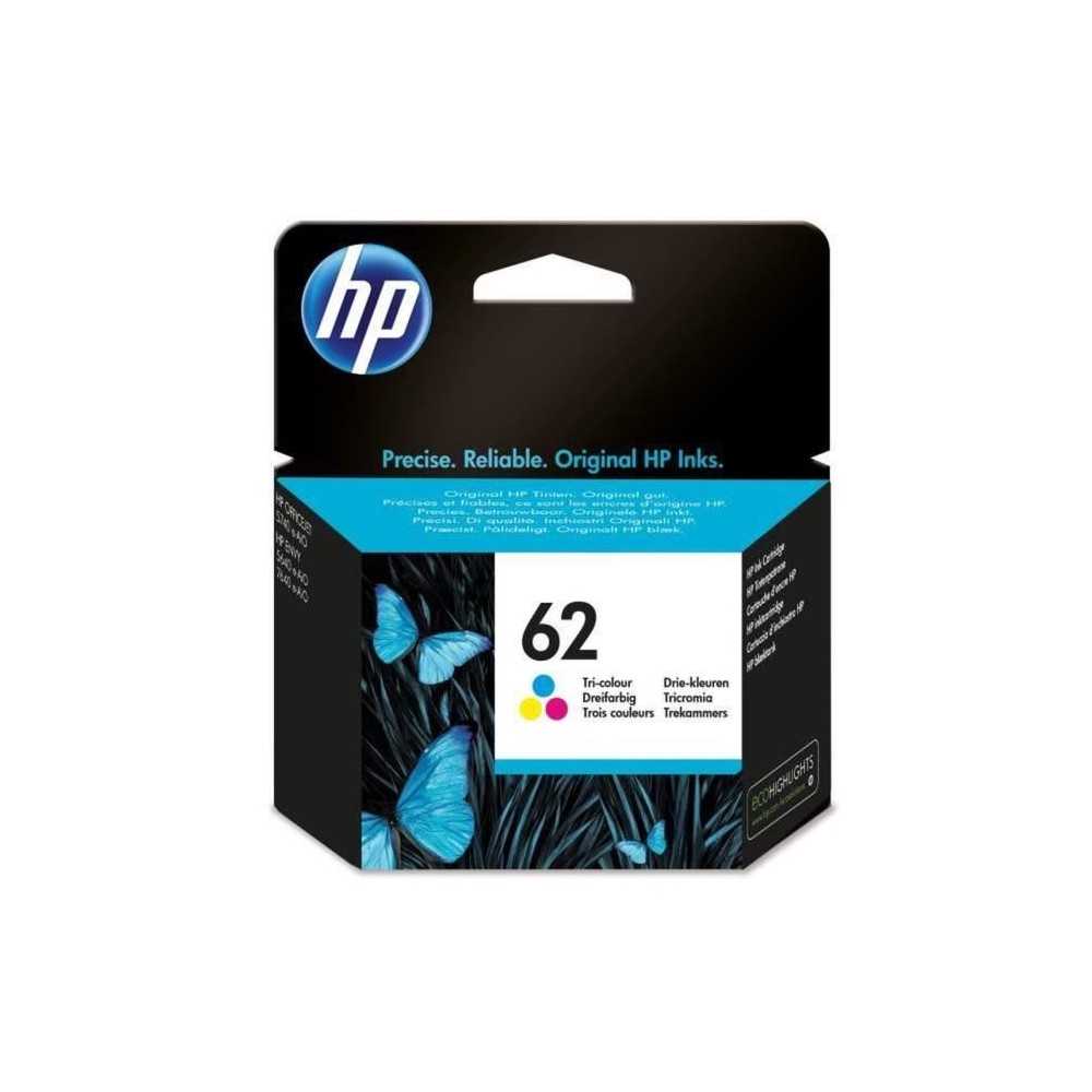 HP 62 Cartouche d'encre trois couleurs authentique (C2P06AE) pour Offi