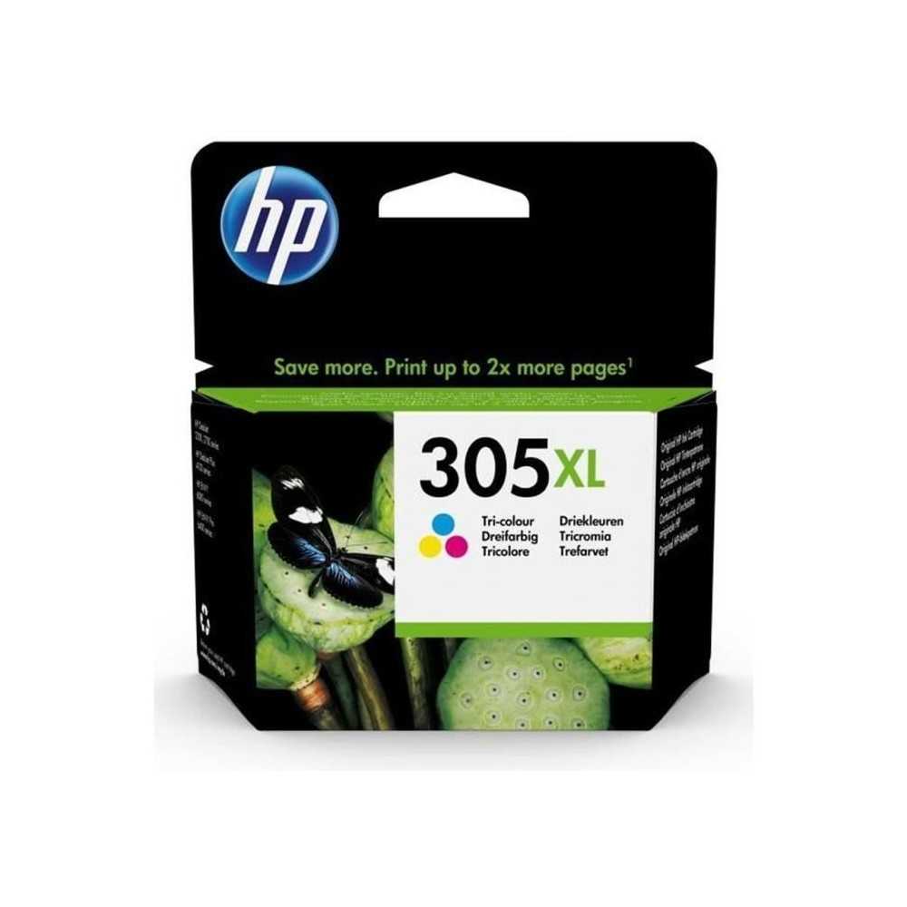 HP 305XL Cartouche d'encre trois couleurs grande capacité authentique