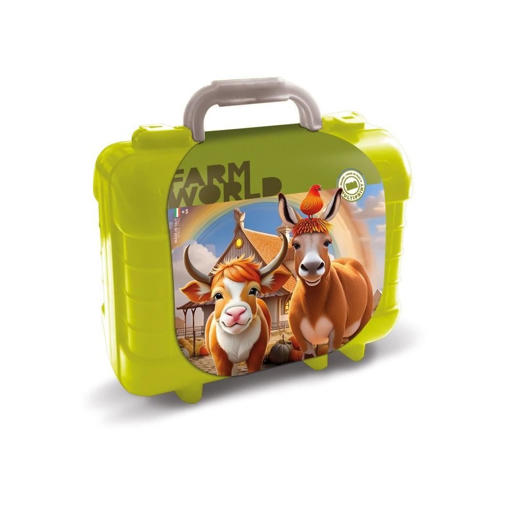 Travel Set - MULTIPRINT - 42924 - 5 tampons La Ferme, 10 crayons