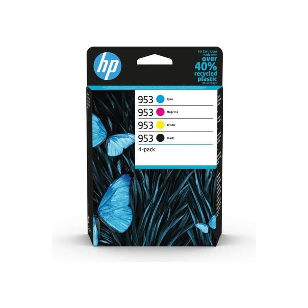 HP 953 Pack de 4 cartouches d'encre noire, cyan, jaune et magenta auth