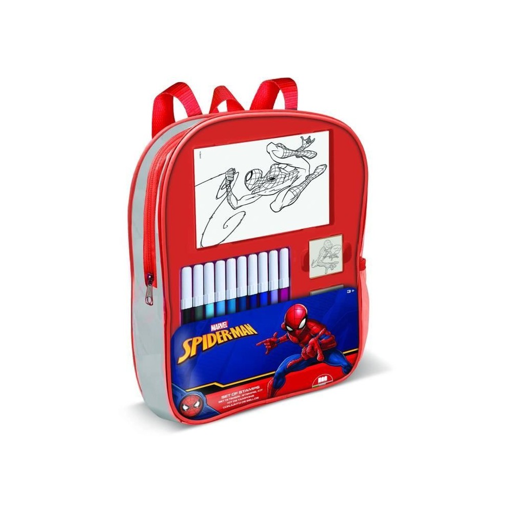 Sac a dos garni - MULTIPRINT - 24817 - 4 tampons Spiderman