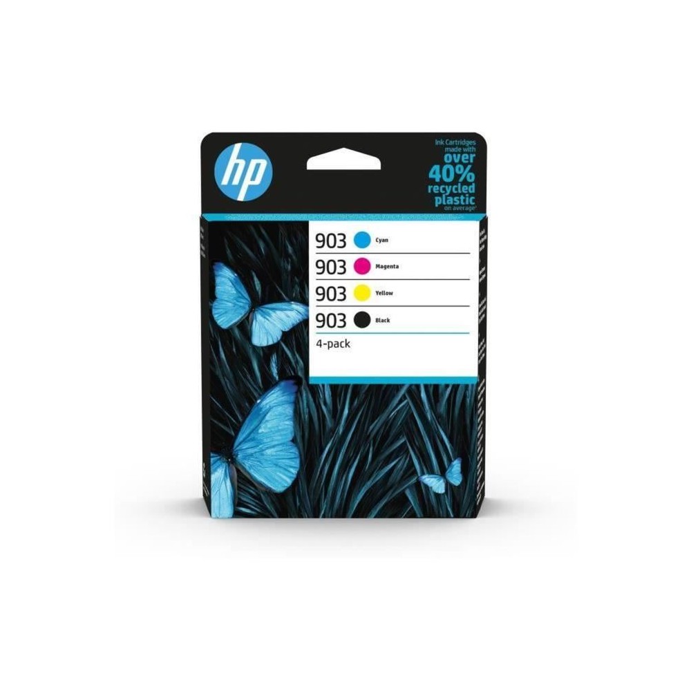 HP 903 Pack de 4 cartouches d'encre noire, cyan, jaune et magenta auth