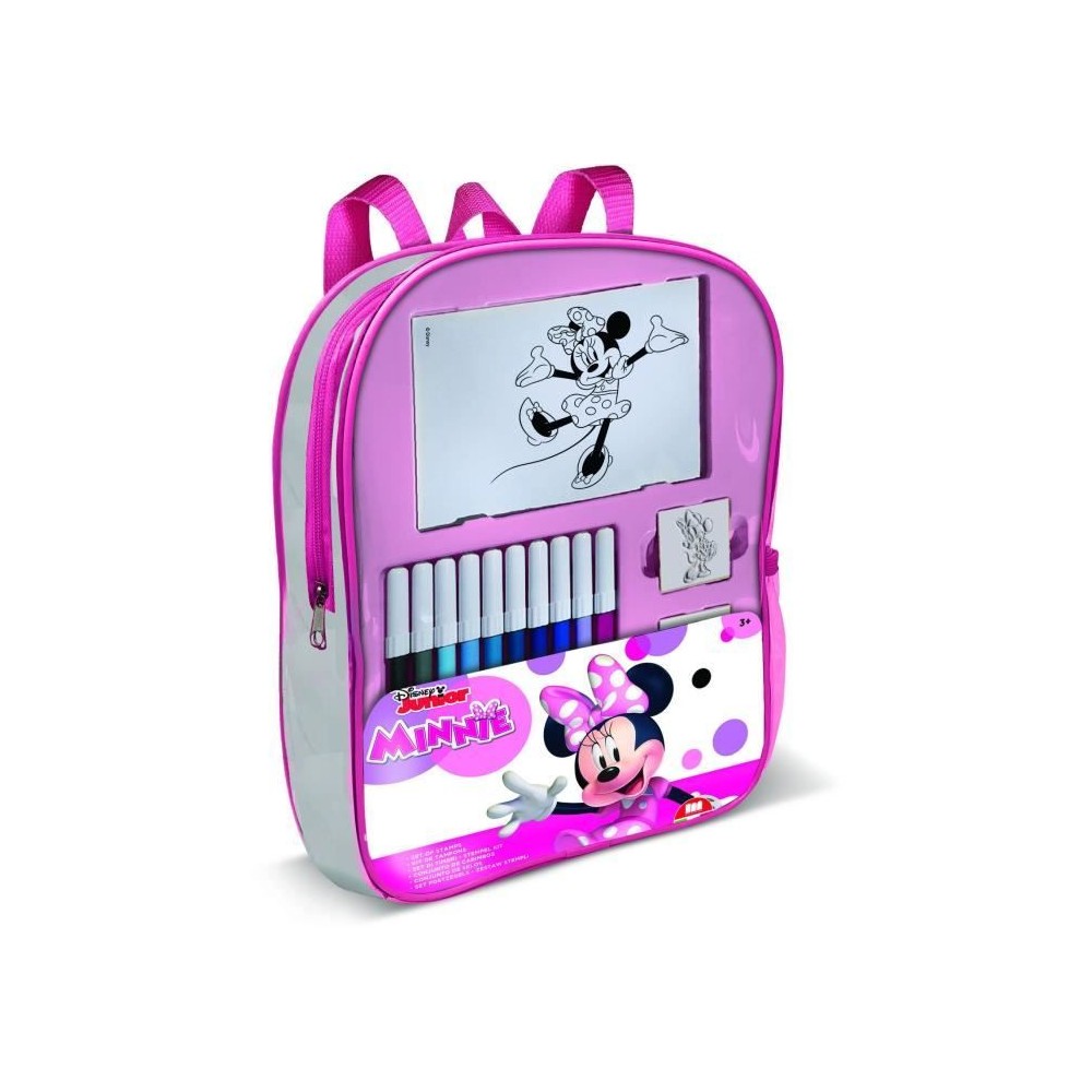 Sac a dos garni - MULTIPRINT - 24866 - 4 tampons Minnie