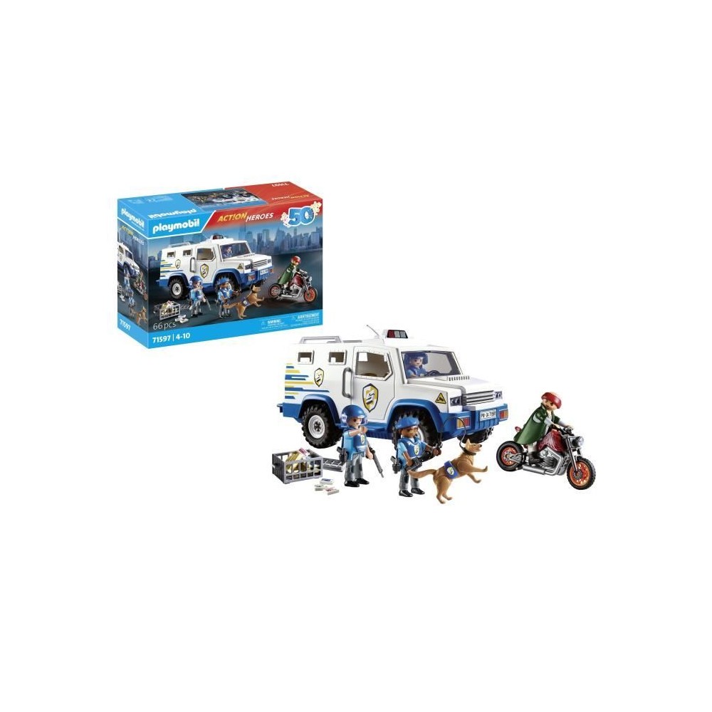 PLAYMOBIL - 71597 - Fourgon blindé convoyeurs