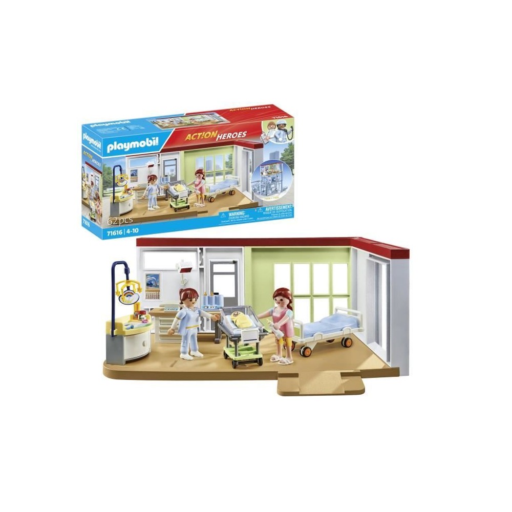 PLAYMOBIL - 71616 - Chambre de maternité