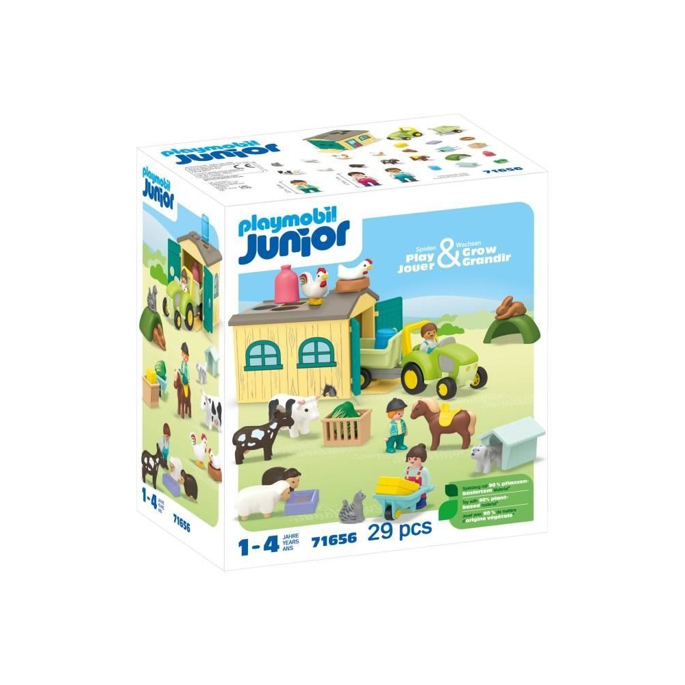 PLAYMOBIL JUNIOR - 71656 - Ferme tracteur et animaux