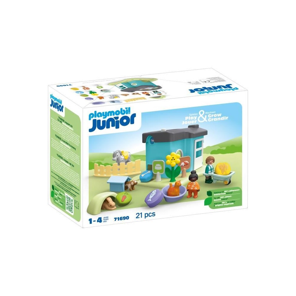 PLAYMOBIL JUNIOR - 71690 - Maison des animaux