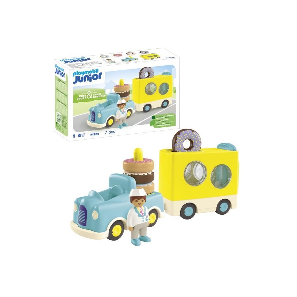 PLAYMOBIL JUNIOR - 71702 - Camion de donuts Junior