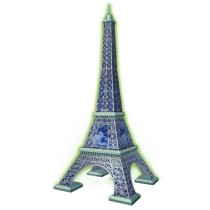 Ravensburger-Puzzle 3D Tour Eiffel phosphorescente 50 ans-Des 10 ans-216p numérotées a assembler sans colle-Accessoires inclus