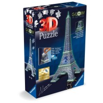 Ravensburger-Puzzle 3D Tour Eiffel phosphorescente 50 ans-Des 10 ans-216p numérotées a assembler sans colle-Accessoires inclus