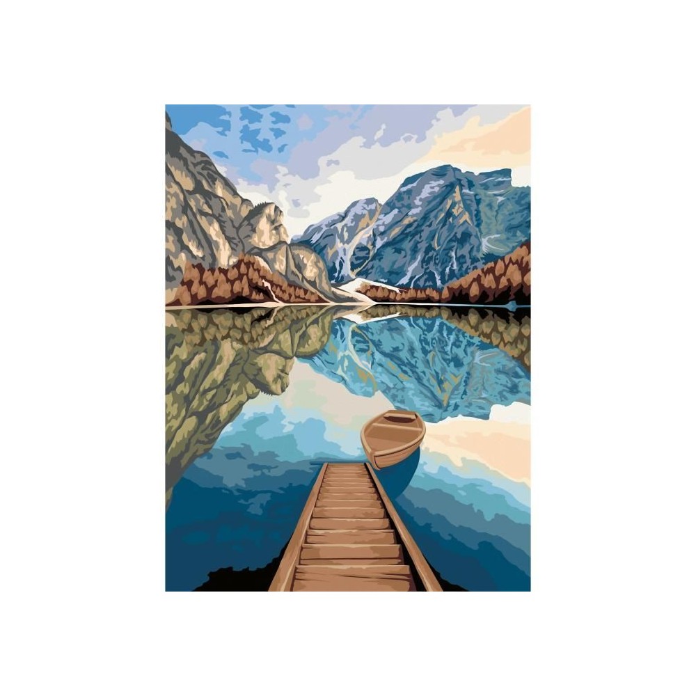 Ravensburger–CreArt Toiles 30x40 cm–Lake views–Peinture par numéros–Adulte-Activité détente et créative–Des 12 ans