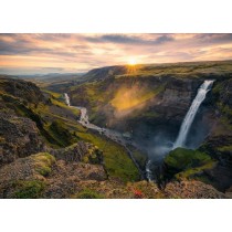 Ravensburger-Puzzle 1000p-La cascade Háifoss, Islande (Highlights)-Adultes&enfants-Des 14 ans-Puzzle de qualité supérieure-12