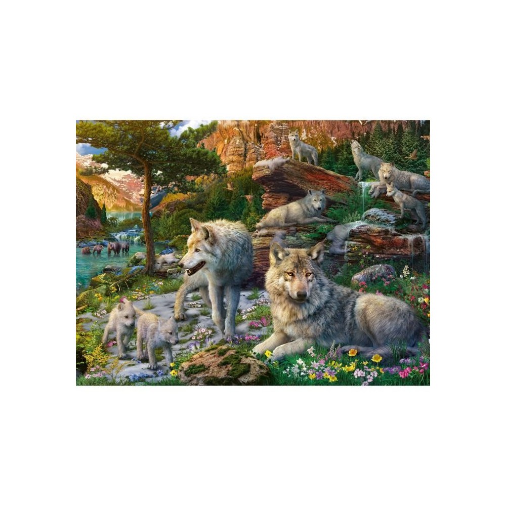 Ravensburger-Puzzle 1500 pieces-Loups au printemps-Adultes & enfants des 14 ans-Puzzle de qualité supérieure 80x60cm-12000719