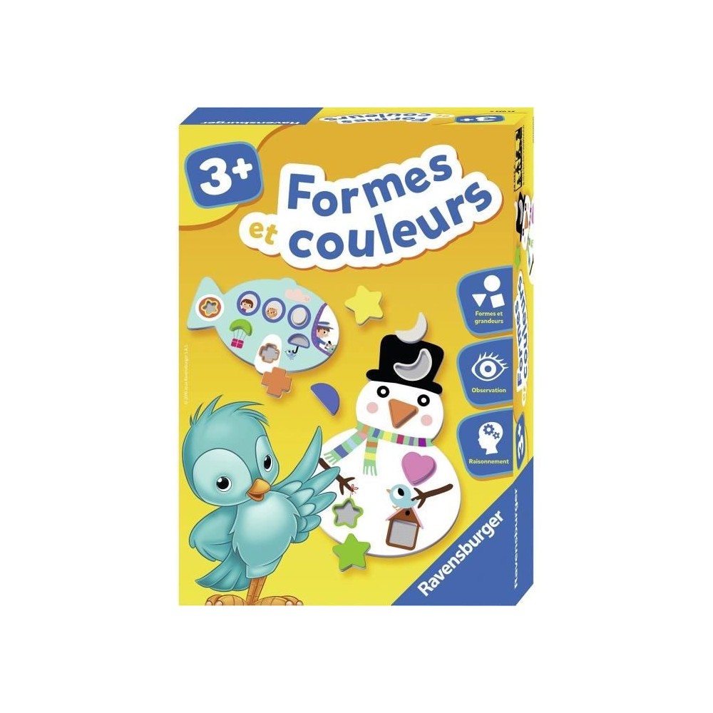 Jeu éducatif - Formes et couleurs - Ravensburger - Apprentissage des formes et des grandeurs - Des 3 ans