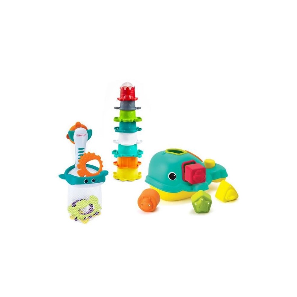 Coffret de bain 17 pieces Orque pour bébé - Infantino