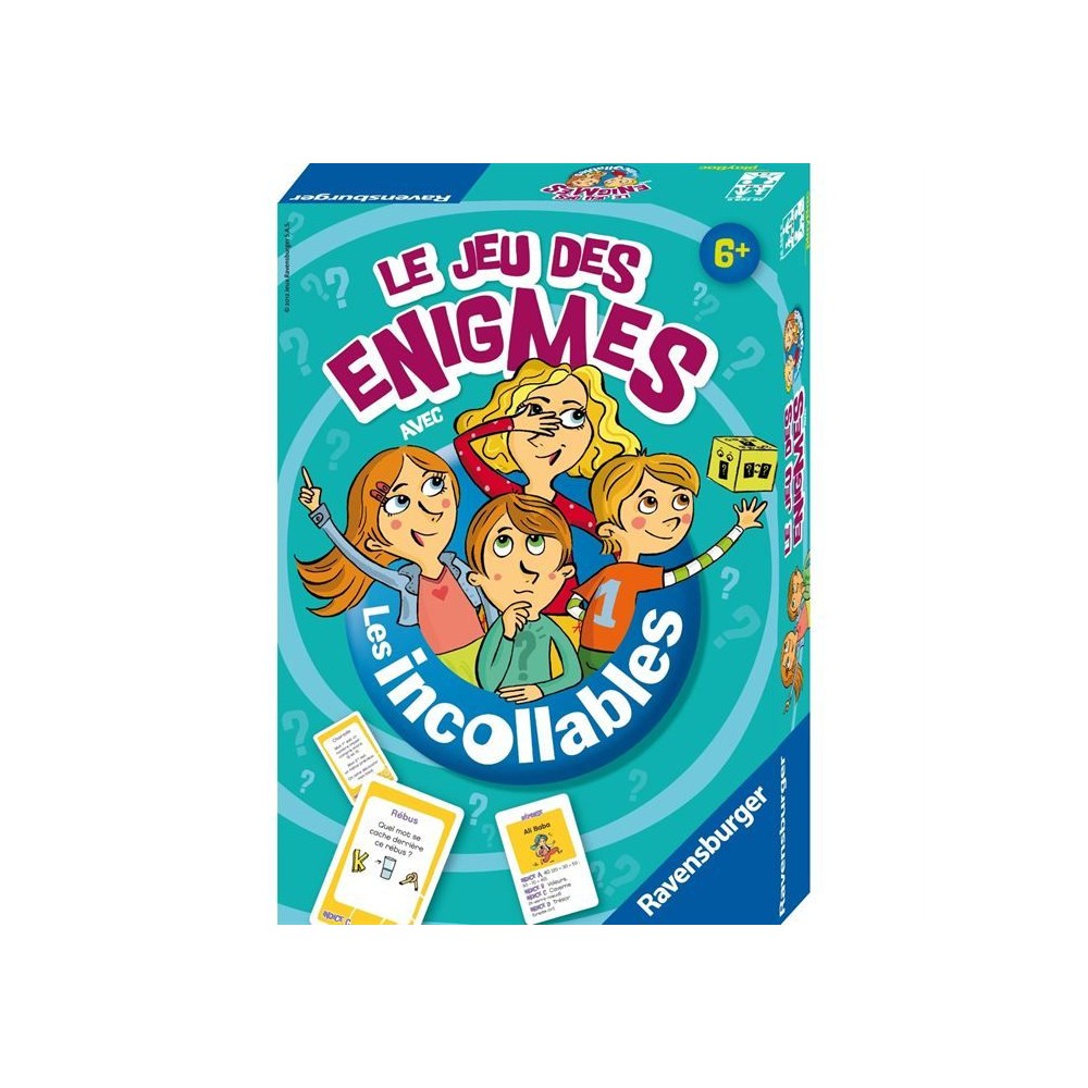 LES INCOLLABLES Le jeu des Enigmes - Ravensburger - Jeu de société enfants - Réfléxion et logique - 2 a 4 joueurs - Des 6 an