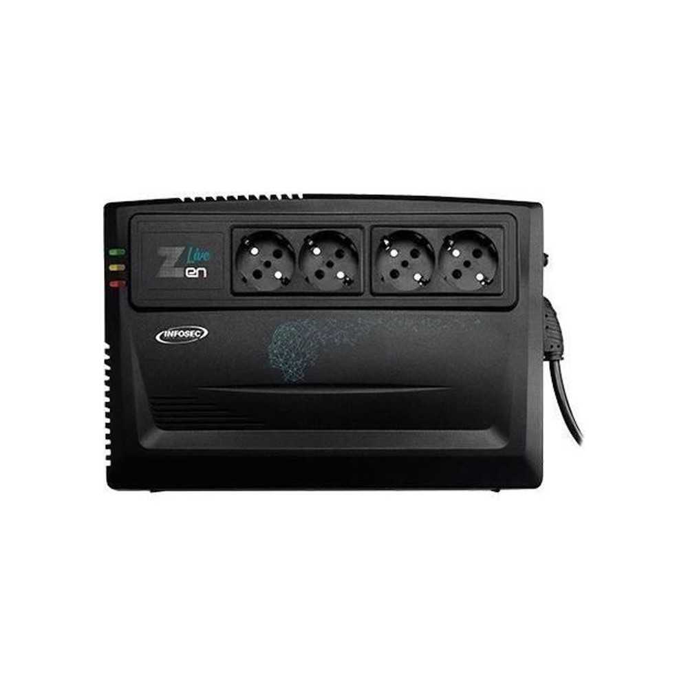 INFOSEC Zen Live 800 Onduleur Line Interactive 800 VA 4 Prises FR/SCHU