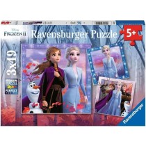 LA REINE DES NEIGES 2 Puzzles 3x49 pieces - Le voyage commence - Ravensburger - Lot de puzzles enfant - Des 5 ans