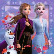 LA REINE DES NEIGES 2 Puzzles 3x49 pieces - Le voyage commence - Ravensburger - Lot de puzzles enfant - Des 5 ans