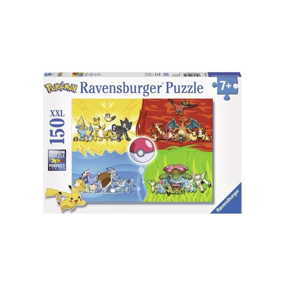 Puzzle Pokémon 150 pieces XXL - Différents types de Pokémon - Ravensburger