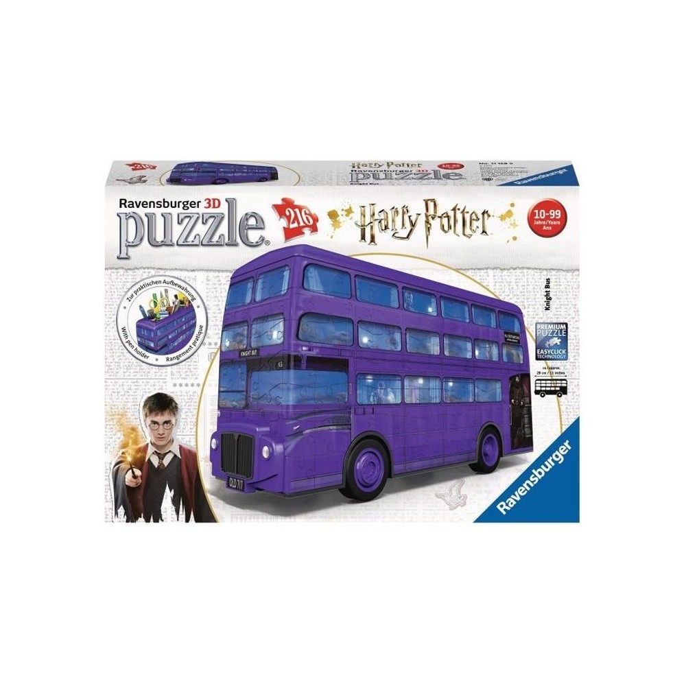 Puzzle 3D Magicobus Harry Potter - Ravensburger - Véhicule 216 pieces - Sans colle - Des 12 ans