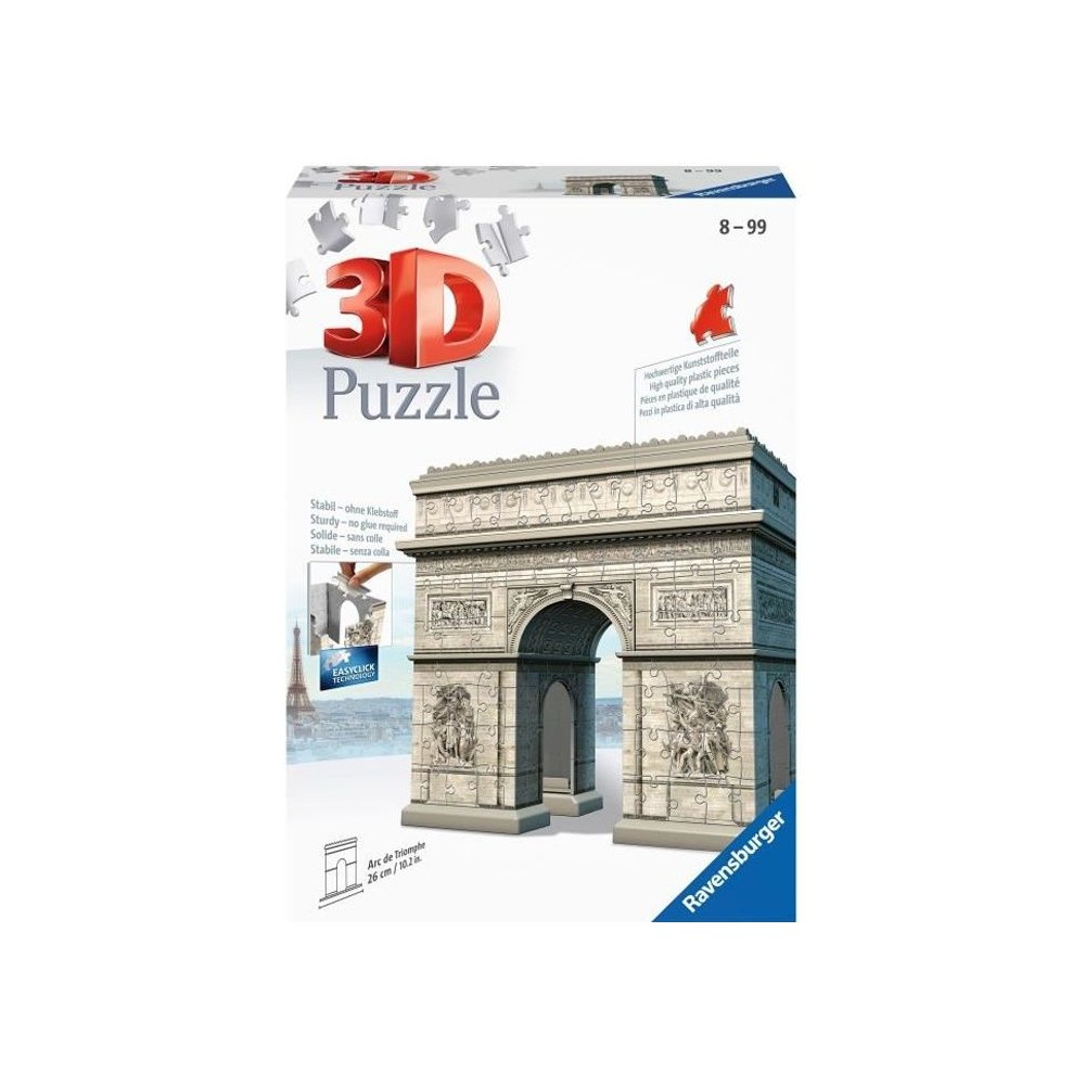 Puzzle 3D Arc de Triomphe - Ravensburger - 216 pieces - sans colle - Des 8 ans