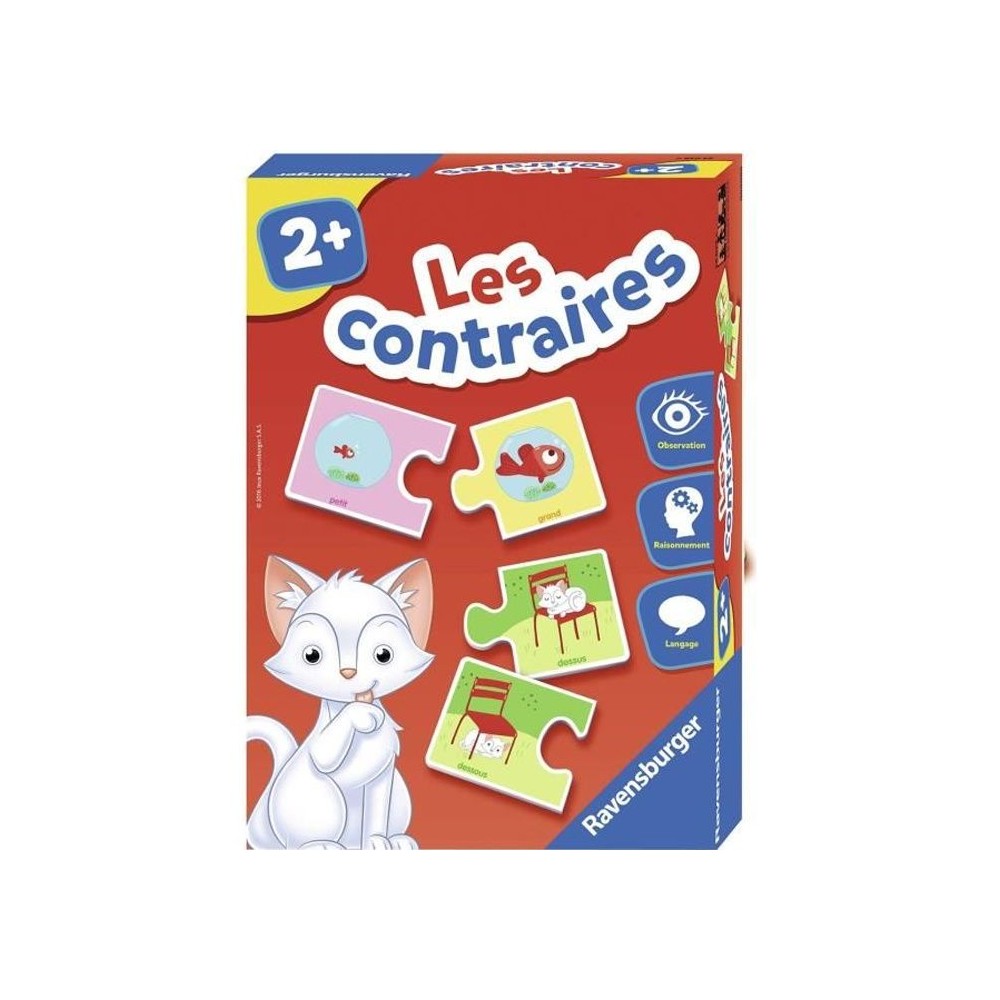 Les contraires - Jeu éducatif - Découvertes des contraires - Ravensburger - Des 2 ans