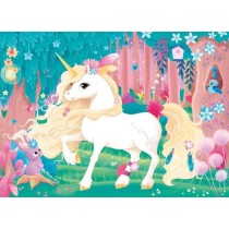 Puzzle enfant 45 pieces Jolie licorne Nathan - Poster inclus - Theme fantastique - Mixte - A partir de 5 ans