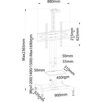 Chariot mobile - INOTEK - Pro Prostand 42100 Visio - Pour écran de 42