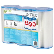 Cartouche de filtration Intex, Dacron Type A 200x110mm Lot de 3 cartou