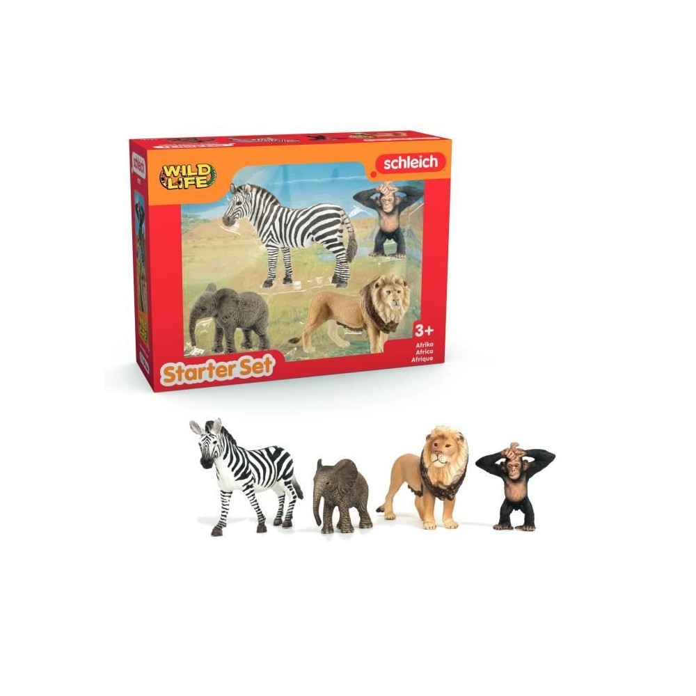 Mes Premiers Animaux d'Afrique, Figurines d'animaux, SCHLEICH 42721 Wild Life, des 5 ans