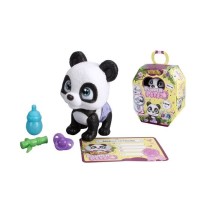 Smoby - Pamper Petz - Panda a adopter - 4 accessoires - Articulé - Bois et fais pipi - Certificat d'adoption - Des 3 ans