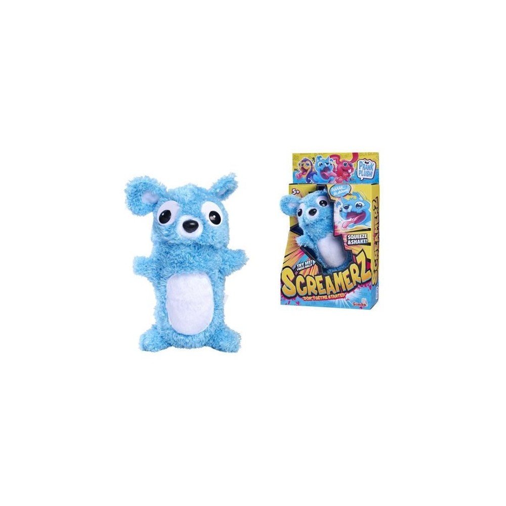 Smoby - Screamerz - Peluche intéractive amusante - Ours - 25 cm - Bruits en la secouant ou appuyant sur le bouton