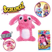 Smoby - Screamerz - Peluche intéractive amusante - Lapin - 27 cm - Bruits en la secouant ou appuyant sur le bouton