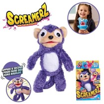 Smoby - Screamerz - Peluche intéractive amusante - Singe - 28 cm - Bruits en la secouant ou appuyant sur le bouton