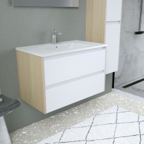 Ensemble SKARA set de salle de bain 80, vanity+vasque+miroir & Colonne