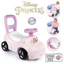 Smoby - Porteur auto enfant 2 en 1 - Disney Princesse - Coffre sous la selle + klaxon - Des 10 mois - Fabrication française