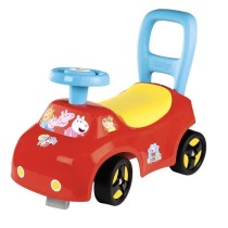 Smoby - Porteur auto enfant 2 en 1 - Peppa Pig - Coffre sous la selle + klaxon - Des 10 mois - Fabrication française