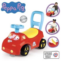 Smoby - Porteur auto enfant 2 en 1 - Peppa Pig - Coffre sous la selle + klaxon - Des 10 mois - Fabrication française