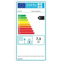 Poele a granulés INVICTA Adrano - 7,3 kW - Rendement 88,7% - Noir