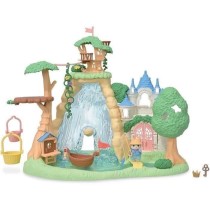 Jeu de Figurines - SYLVANIAN FAMILIES - Bébé Husky et Trésor Caché - Château et Coffre-Fort