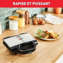 TEFAL Croque-monsieur, Revetement antiadhésif, Verrouillage sécurité, Poignée thermorésistante SM155212