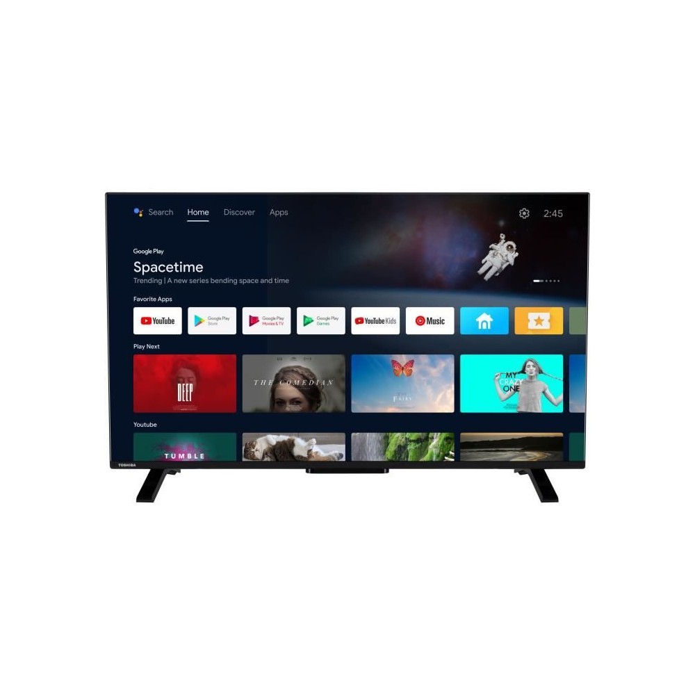 TOSHIBA 50UA2363DG - TV LED 50'' (126 cm) - 4K UHD 3840x2160 - Dolby Vision - TV connecté Android - 3xHDMI - WiFi