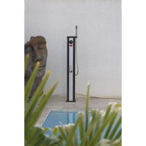 Douche solaire d'extérieur Solaris ELITE - Réservoir 18L - Mitigeur et douchette - Ø15 x H118 cm